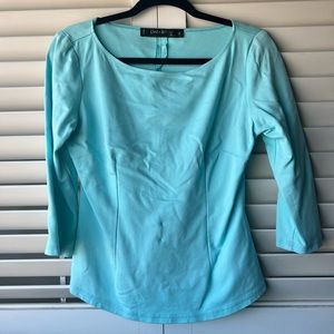 Pinup Girl Couture Laura Byrnes Sabrina Top Medium Blue